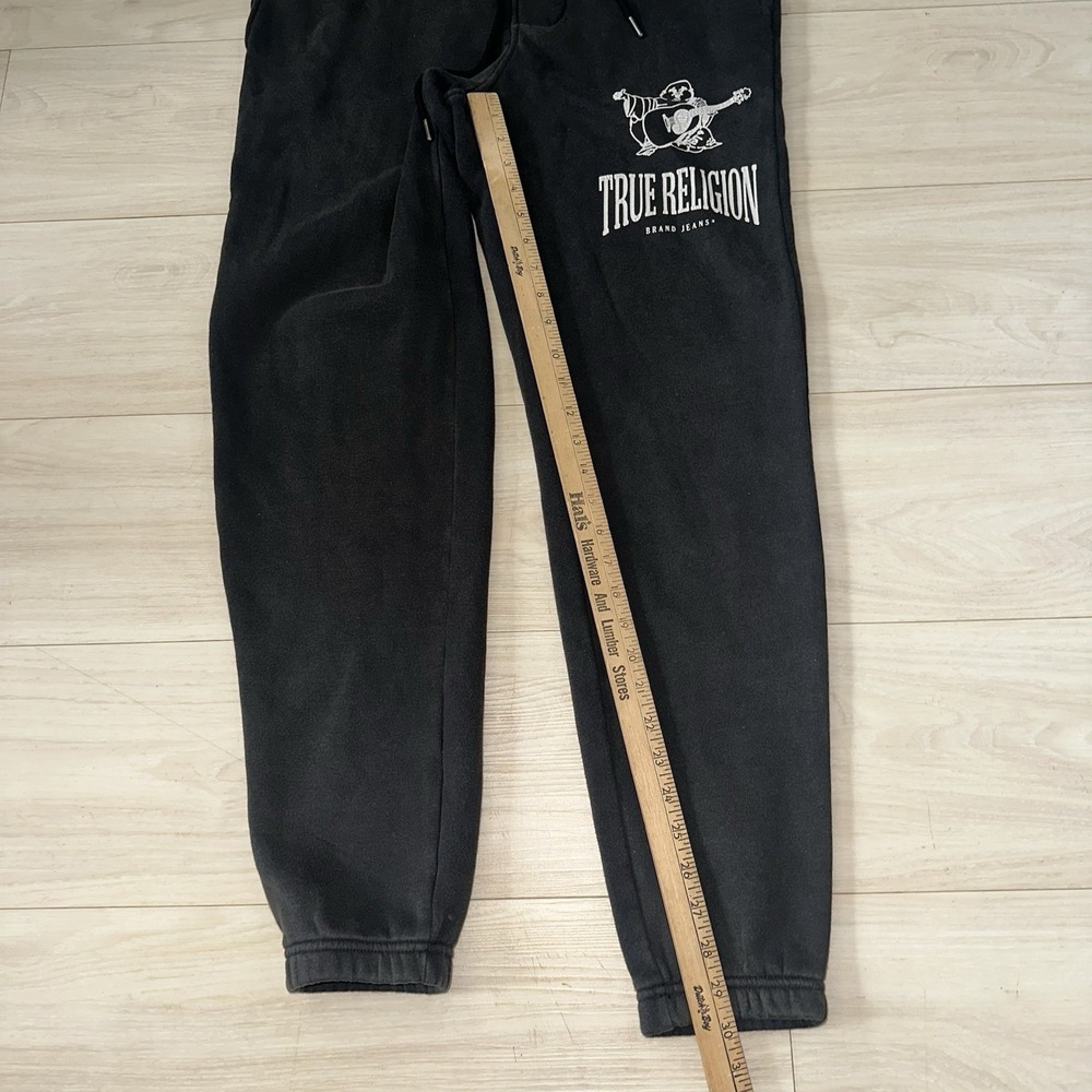 True Religion Men's Crackle Classic Logo Jogger Sweatpants Black Size Small NWT - Picture 7 of 7